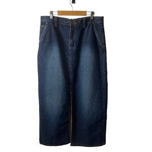 Eddie Bauer Cotton Denim Maxi Skirt Size 10
